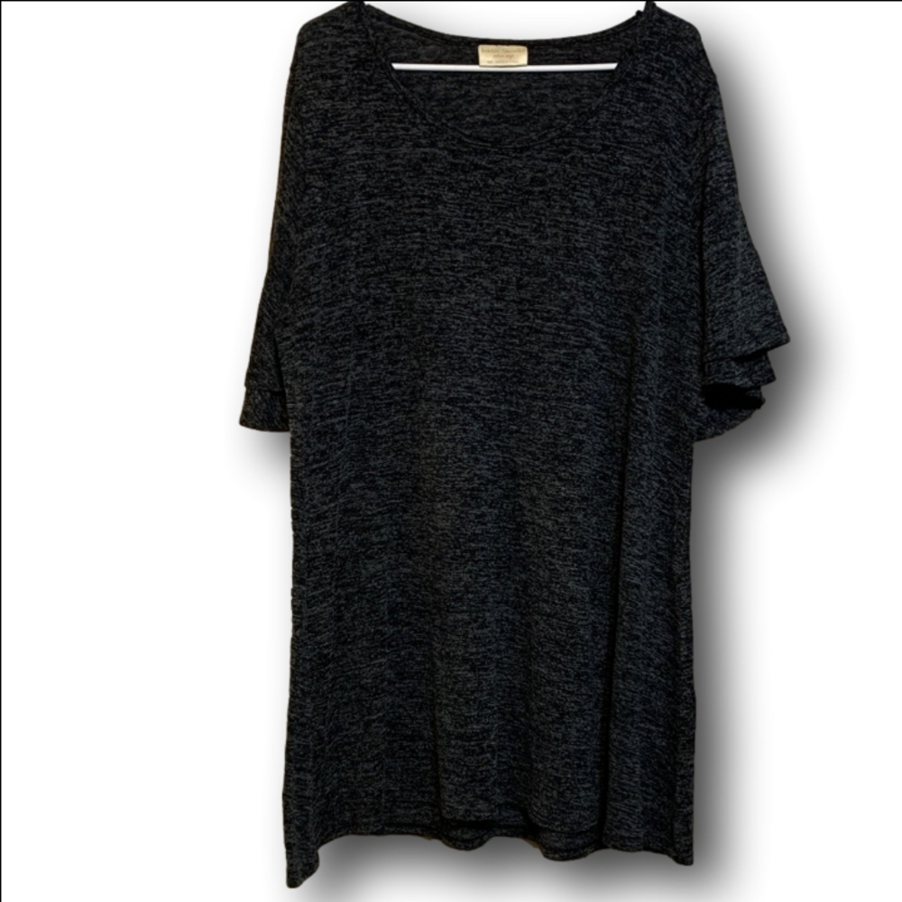 Bobbie Brooks Charcoal Knit tunic top size 3X